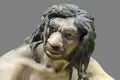 Life-sized sculpture of Homo heidelbergensis