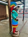 Life sized wooden carving of a Indian Chief