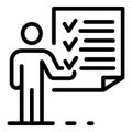 Life skills checklist icon, outline style