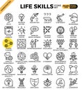 Life skills concept icons