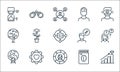 Life skills line icons. linear set. quality vector line set such as bars, skills, woman, book, gear, tree, man, man, binoculars Royalty Free Stock Photo