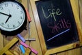 Life Skills on phrase colorful handwritten on chalkboard