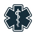 Life star medical snake icon