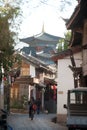 Daily life on street in Lijiang Dayan old town.