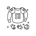 Life support, cosmonaut uniform icon. Simple line, outline vector elements of interplanetary colonization icons for ui and ux,