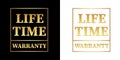 Life time warranty logo