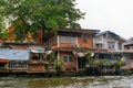 Bangkok houses along the river canal Royalty Free Stock Photo