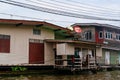 Bangkok houses along the river canal Royalty Free Stock Photo