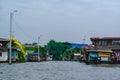 Bangkok houses along the river canal Royalty Free Stock Photo