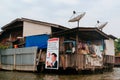 Bangkok houses along the river canal Royalty Free Stock Photo