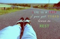 Life is a trip, if you get tired, learn to rest Royalty Free Stock Photo