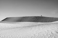 Life is the trip, lonely man on sand hill Royalty Free Stock Photo