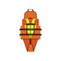 Life vest flat style vector illustration