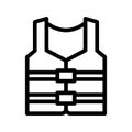 life vest line icon illustration vector graphic