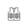 Life vest line icon