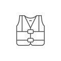 Life vest line outline icon