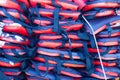 Life vests boat Royalty Free Stock Photo