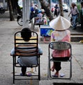 Life of Vietnamese vendors in Saigon Royalty Free Stock Photo