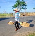 Life of Vietnamese vendors in Saigon Royalty Free Stock Photo