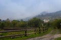 Landscape in Carpathians in auturmn