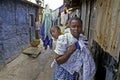 Daily life women with disabled child in slum, Nairobi