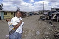 Daily life women with disabled child, slum Nairobi