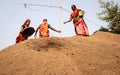 Daily life of women sand worker