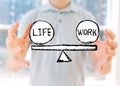 Life and work balance with young man Royalty Free Stock Photo