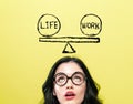 Life and work balance with young woman Royalty Free Stock Photo