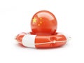 Lifebelt with Chinese flag 3D illustration