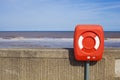 Lifebelt on Withernsea sea front Royalty Free Stock Photo