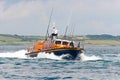 Lifeboat in action at sea Royalty Free Stock Photo