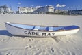 Lifeboat on Beach in the morning, Cape May, NJ Royalty Free Stock Photo