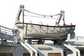 Lifeboat on a boat winch