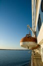 Lifeboat on a cruise ship Royalty Free Stock Photo