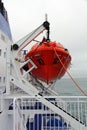 Lifeboat on a ferry Royalty Free Stock Photo
