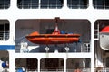 Lifeboat on the ocean cruise liner
