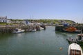 Portpatrick Lifeboat moored in the Harbour Royalty Free Stock Photo