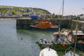 Portpatrick Lifeboat moored in the Harbour Royalty Free Stock Photo