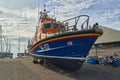 Lifeboat out of the water at Ramsgate Royal Harbour, UK