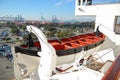 Lifeboat of Queen Mary in Long Beach, CA, USA Royalty Free Stock Photo