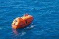 Lifeboat or rescue boat in offshore, Safety standard in offshore Royalty Free Stock Photo