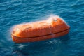 Lifeboat or rescue boat in offshore, Safety standard in offshore Royalty Free Stock Photo