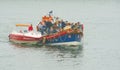 Lifeboat rescue at Whitby. Royalty Free Stock Photo