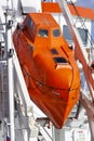 Lifeboat on a ship Royalty Free Stock Photo