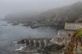 Lifeboat station within Polpeor Cove, Lizard, Cornwall UK