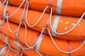 Lifeboats on board the ferry. Royalty Free Stock Photo