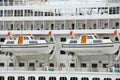Lifeboats on Cruise Ship Royalty Free Stock Photo