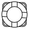 Lifebouy icon outline vector. Saver life ring