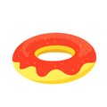 Lifebuoy, bathing circle in the form of a donut, vector, flat design, decor, style, clip art